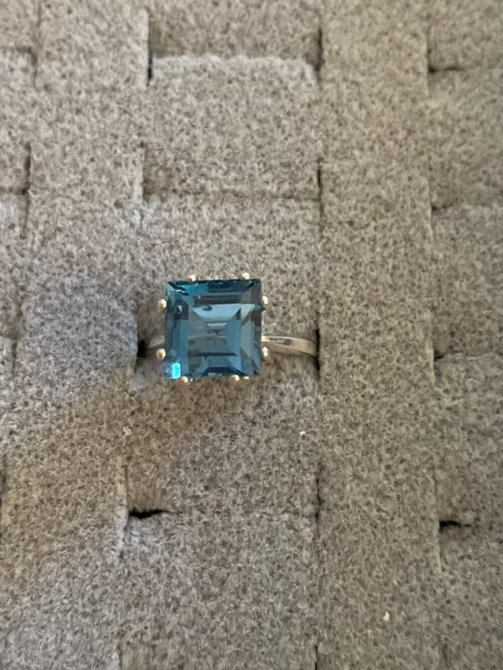 NEW Sterling Silver Ring Blue Topaz Size 5.75 Minimalist Boho Anthropologie $125